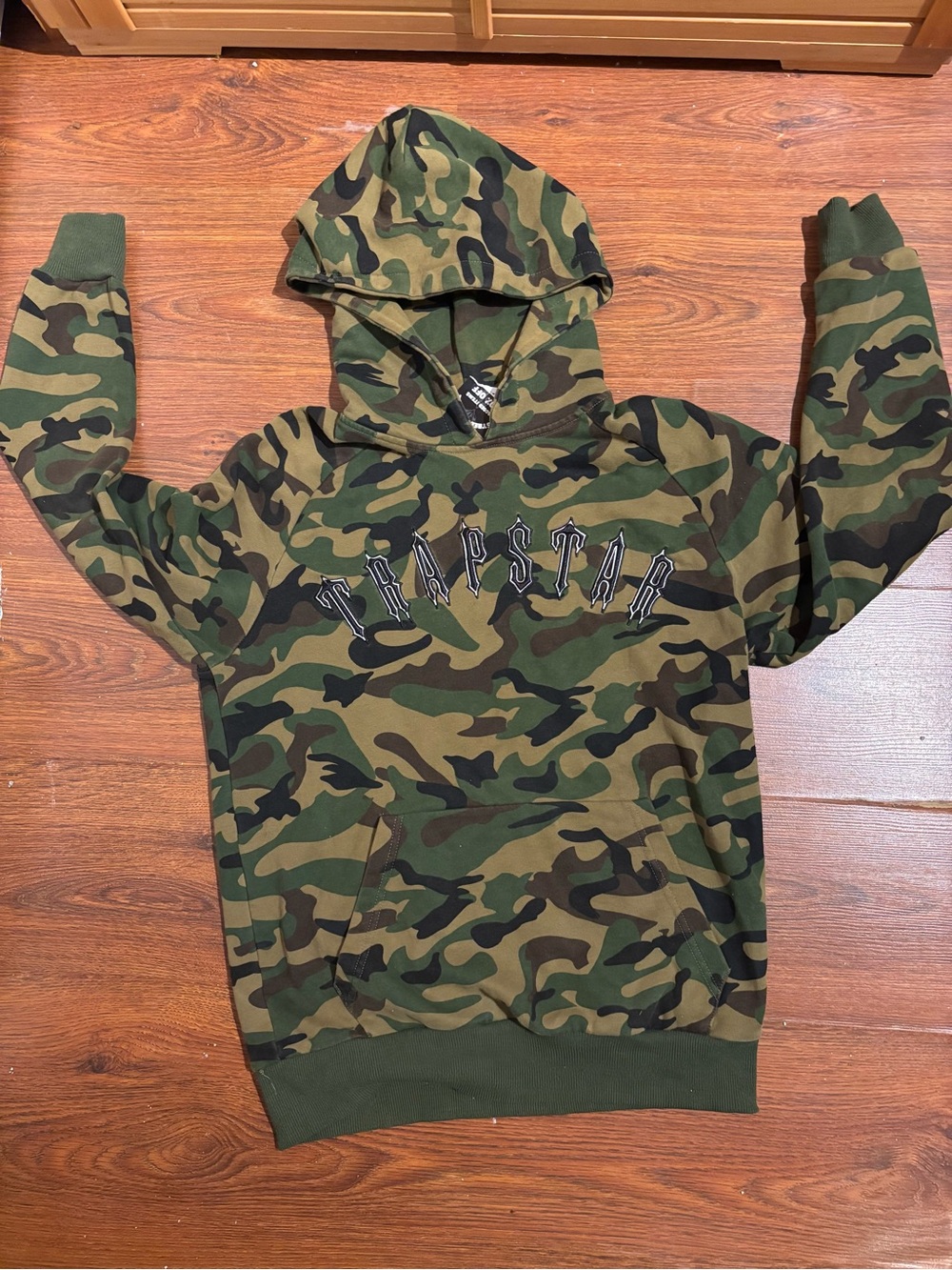 Men’s Trapstar Camo Hoodie Sweater - Green Camouflage